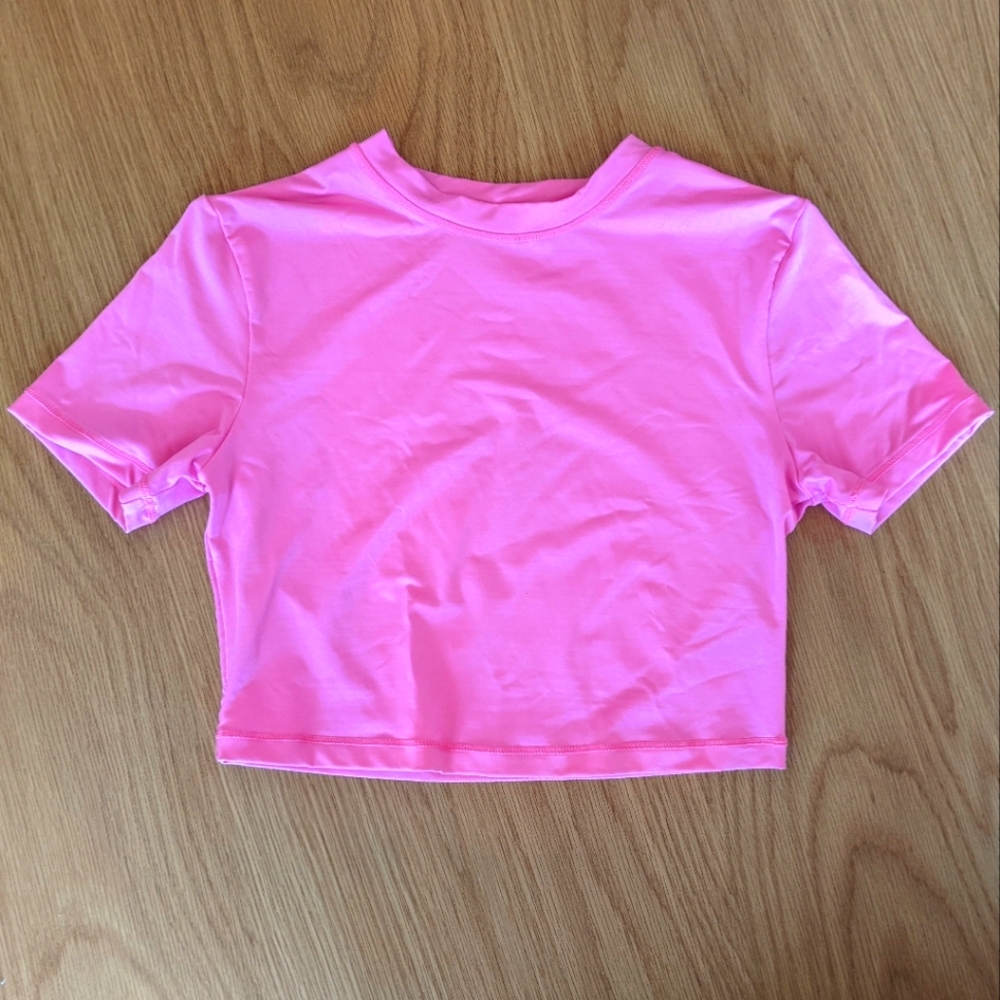 Skims cropped rash guard XS